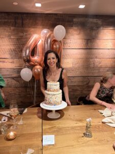 PMP Pals Lindsay B. celebrates her 40th birthday after a PMP (LAMN) diagnosis, surgery, and treatment. There is life after a cancer diagnosis.